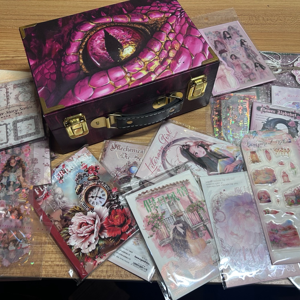Pink Dragon Eye Craft Storage Box